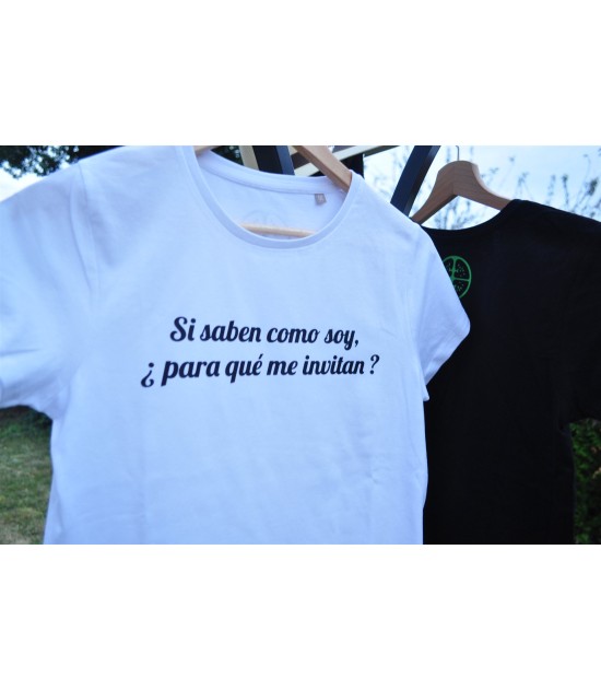 T-shirt Féminin Si saben cómo soy